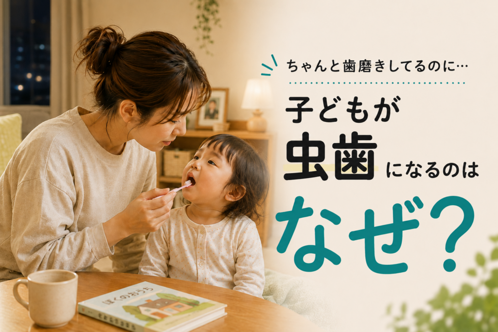 0〜3歳の子どもが虫歯になりやすい理由と5つの予防ポイントを紹介するイメージ