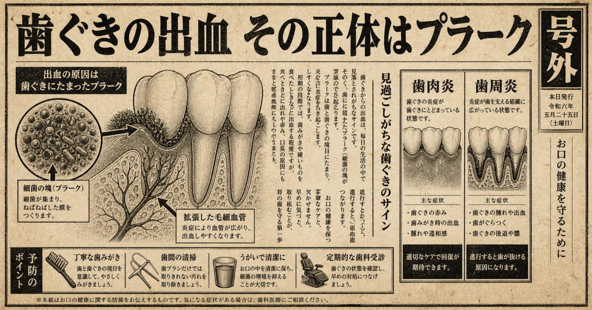 歯磨きで血が出る主な原因と歯肉炎のメカニズム