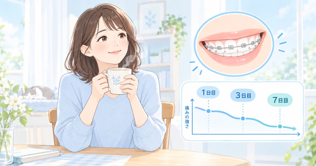 ワイヤー矯正の痛みはいつまで続く？装着後・調整後の経過目安